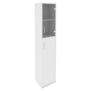 Дверь Шкаф RIVA высокий узкий правый (1 средняя дверь ЛДСП, 1 низкая дверь стекло)А.СУ-1.7 П 404х365х1980